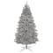 7.5ft. Pre-Lit Silver Metallic Artificial Christmas Tree, White LED Lights